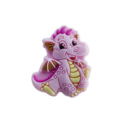 perlina separatore drago 30x26mm in silicone alimentare rosa