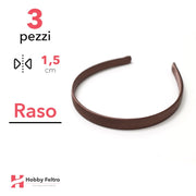 Cerchietto per Capelli Raso 1,5cm Kit 3 Pezzi Bronzo COD.05