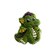 perlina separatore drago 30x26mm in silicone alimentare verde scuro
