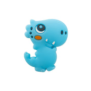 perlina separatore dinosauro 34x28mm in silicone alimentare turchese