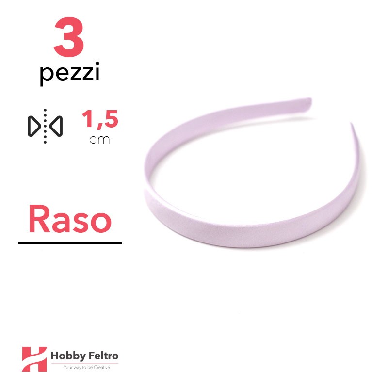 Cerchietto per Capelli Raso 1,5cm Kit 3 Pezzi Madre Perla Scuro COD.16