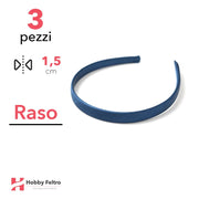 Cerchietto per Capelli Raso 1,5cm Kit 3 Pezzi Verde Ottanio COD.21