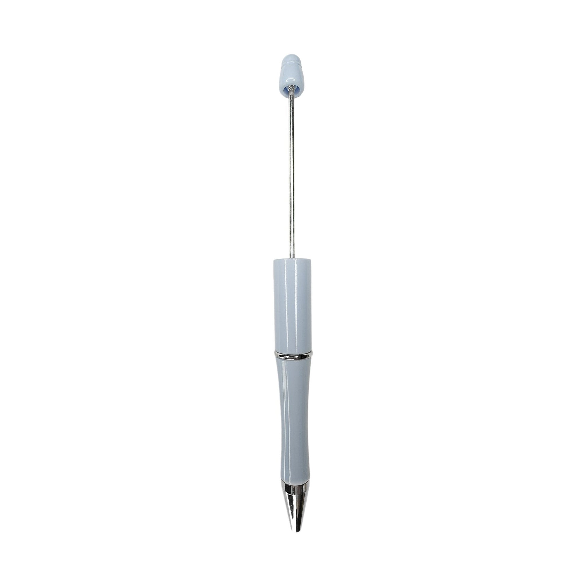 penna personalizzabile con perle e oggetti in silicone azzurro