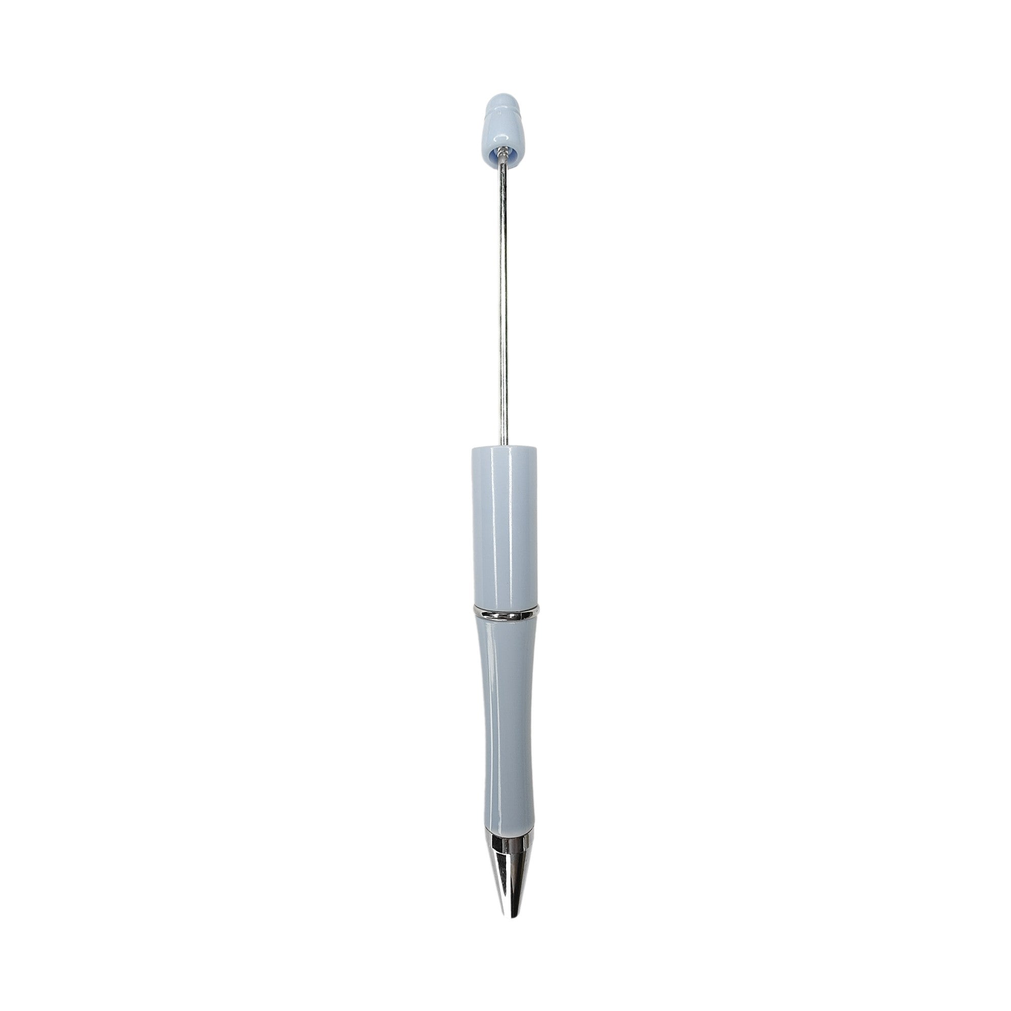 penna personalizzabile con perle e oggetti in silicone azzurro