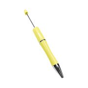 penna personalizzabile con perle e oggetti in silicone giallo