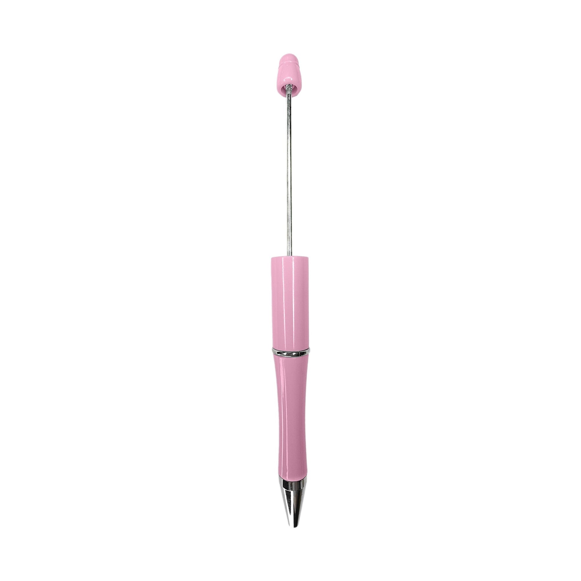 penna personalizzabile con perle e oggetti in silicone rosa