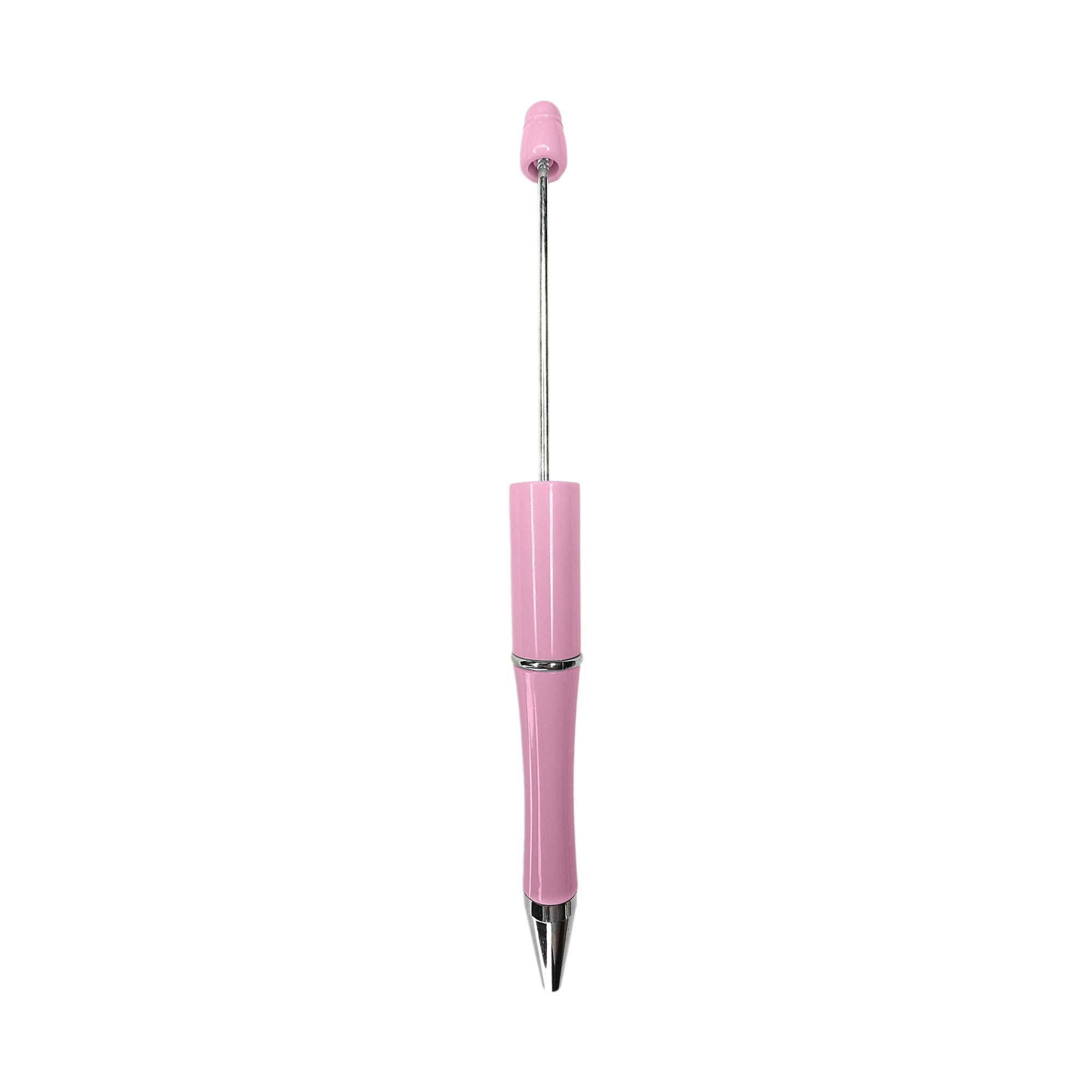 penna personalizzabile con perle e oggetti in silicone rosa