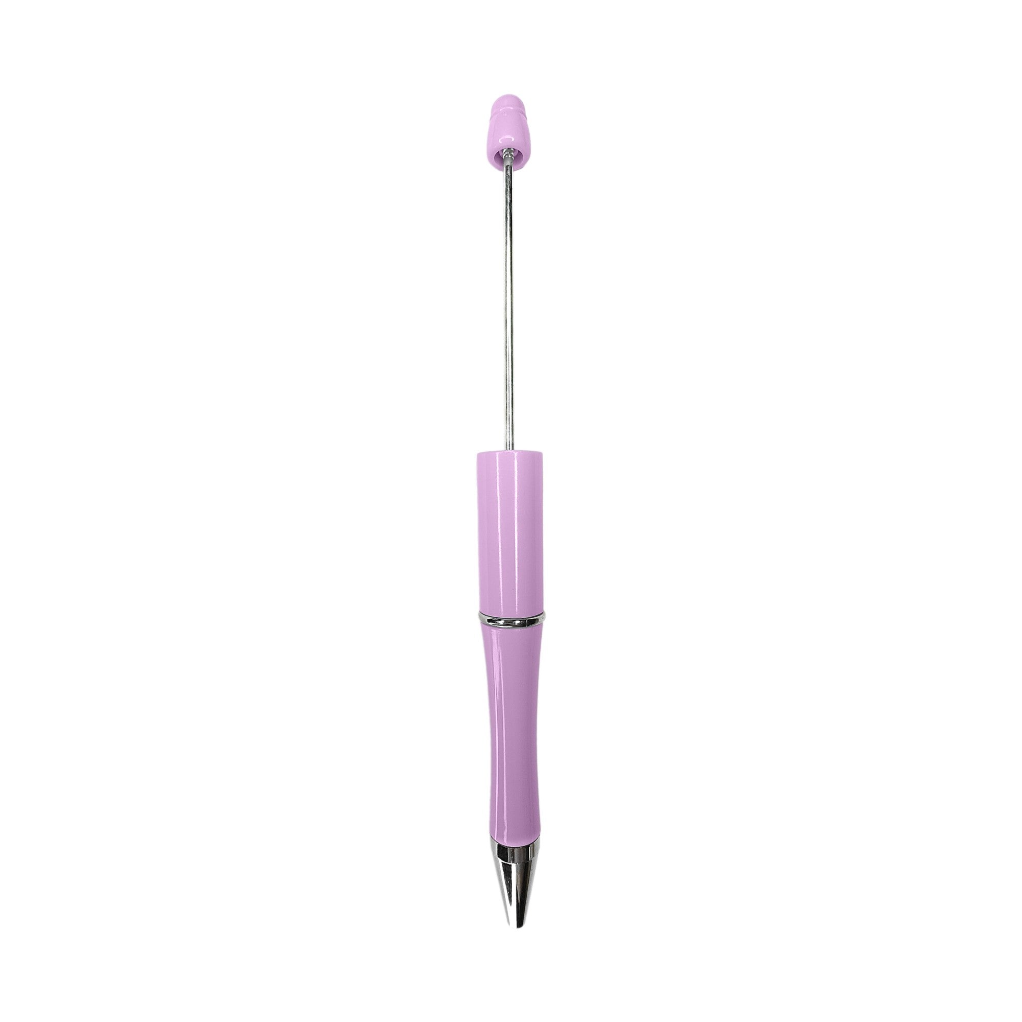 penna personalizzabile con perle e oggetti in silicone rosa lilla