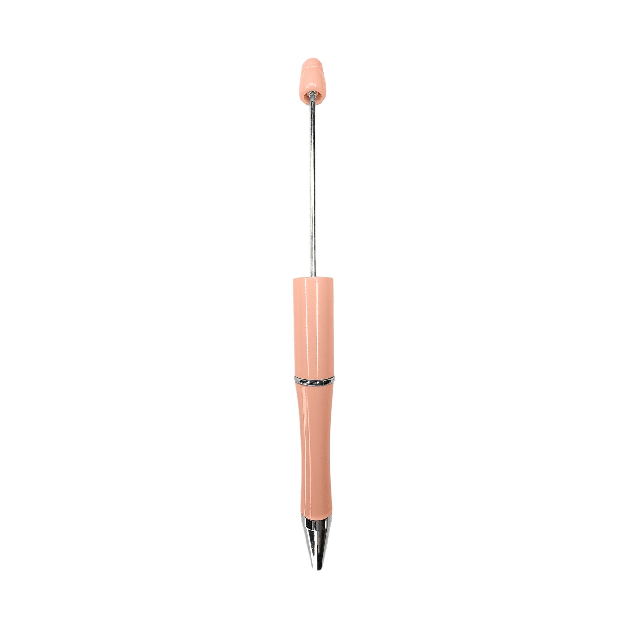 penna personalizzabile con perle e oggetti in silicone salmone