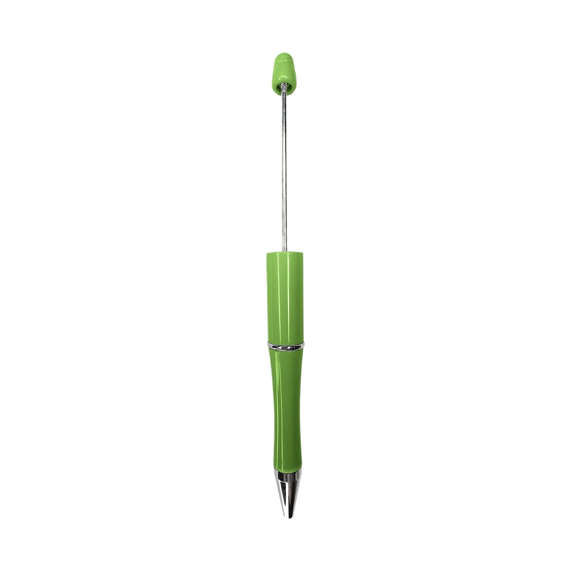 penna personalizzabile con perle e oggetti in silicone verde