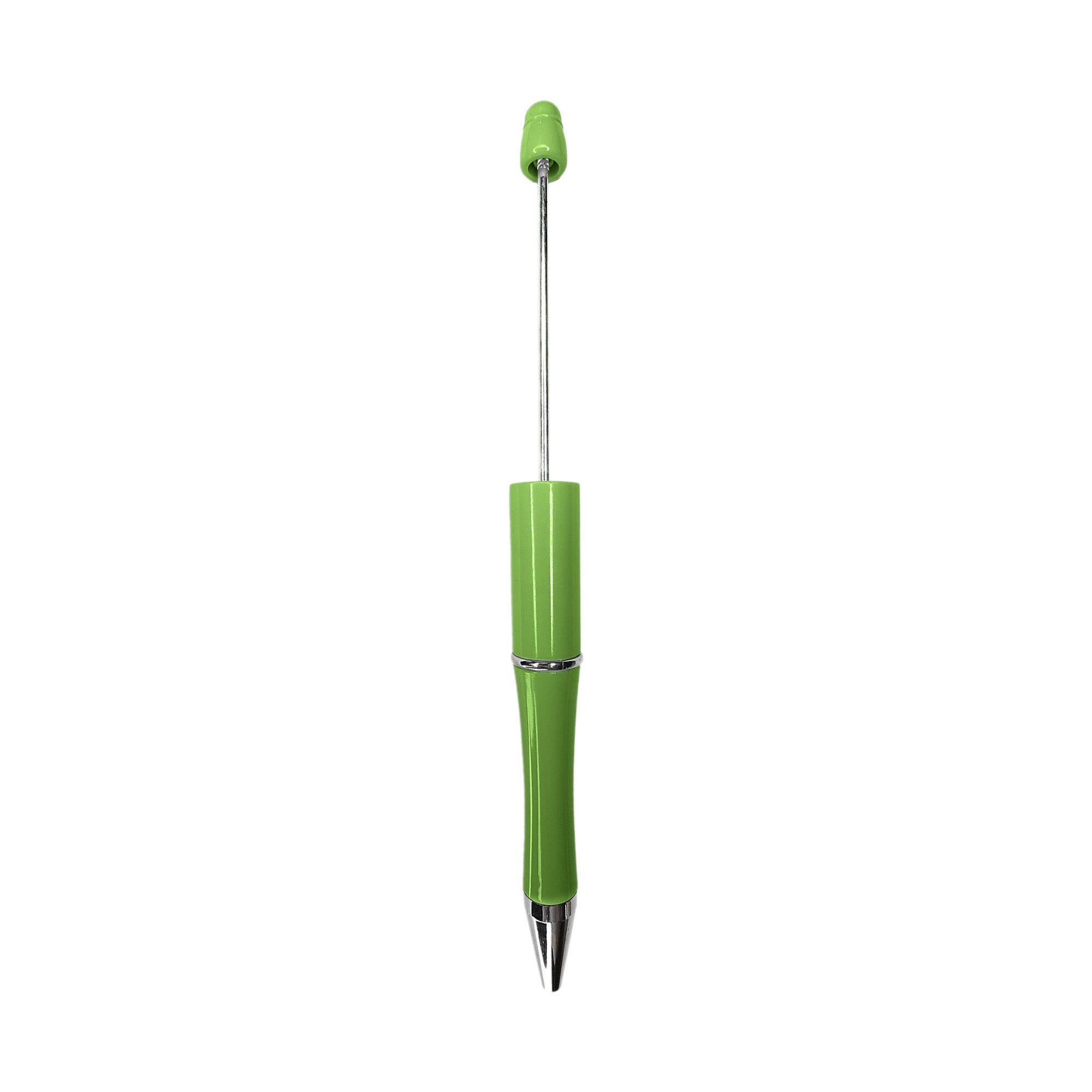 penna personalizzabile con perle e oggetti in silicone verde