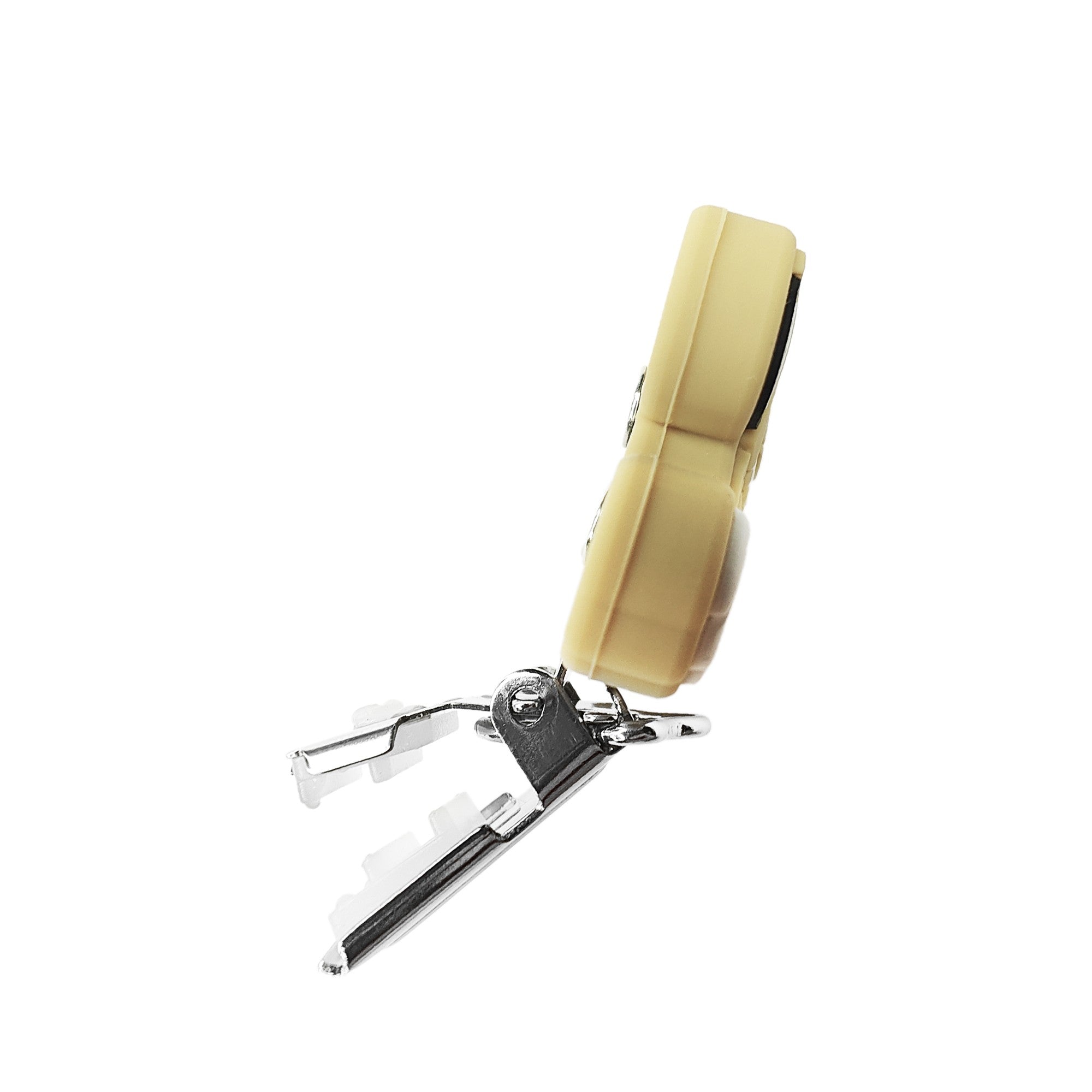 clip nala in silicone 50x40mm per porta ciuccio e catenelle in silicone per dentizione neonati giallo