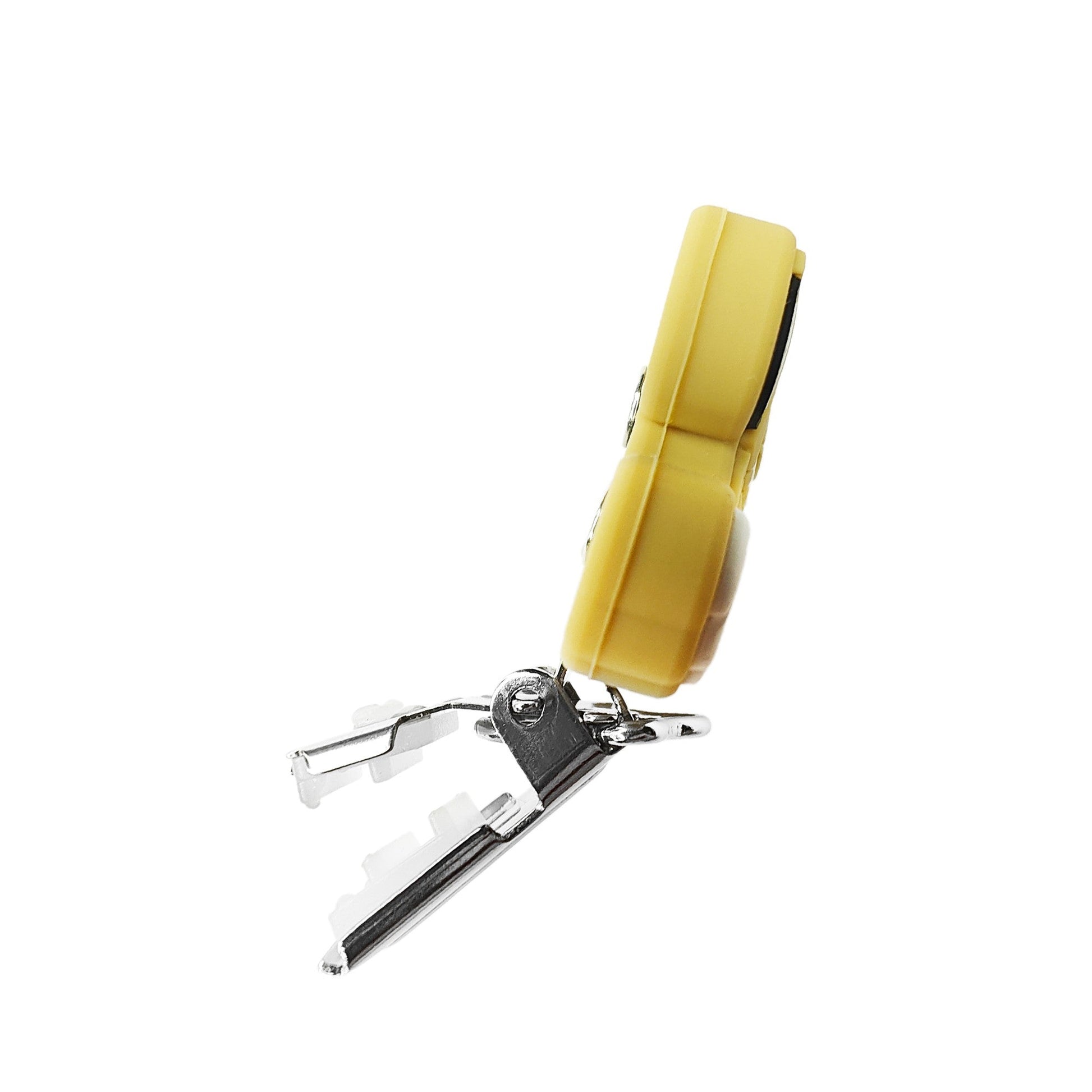 clip simba in silicone 50x40mm per porta ciuccio e catenelle in silicone per dentizione neonati giallo
