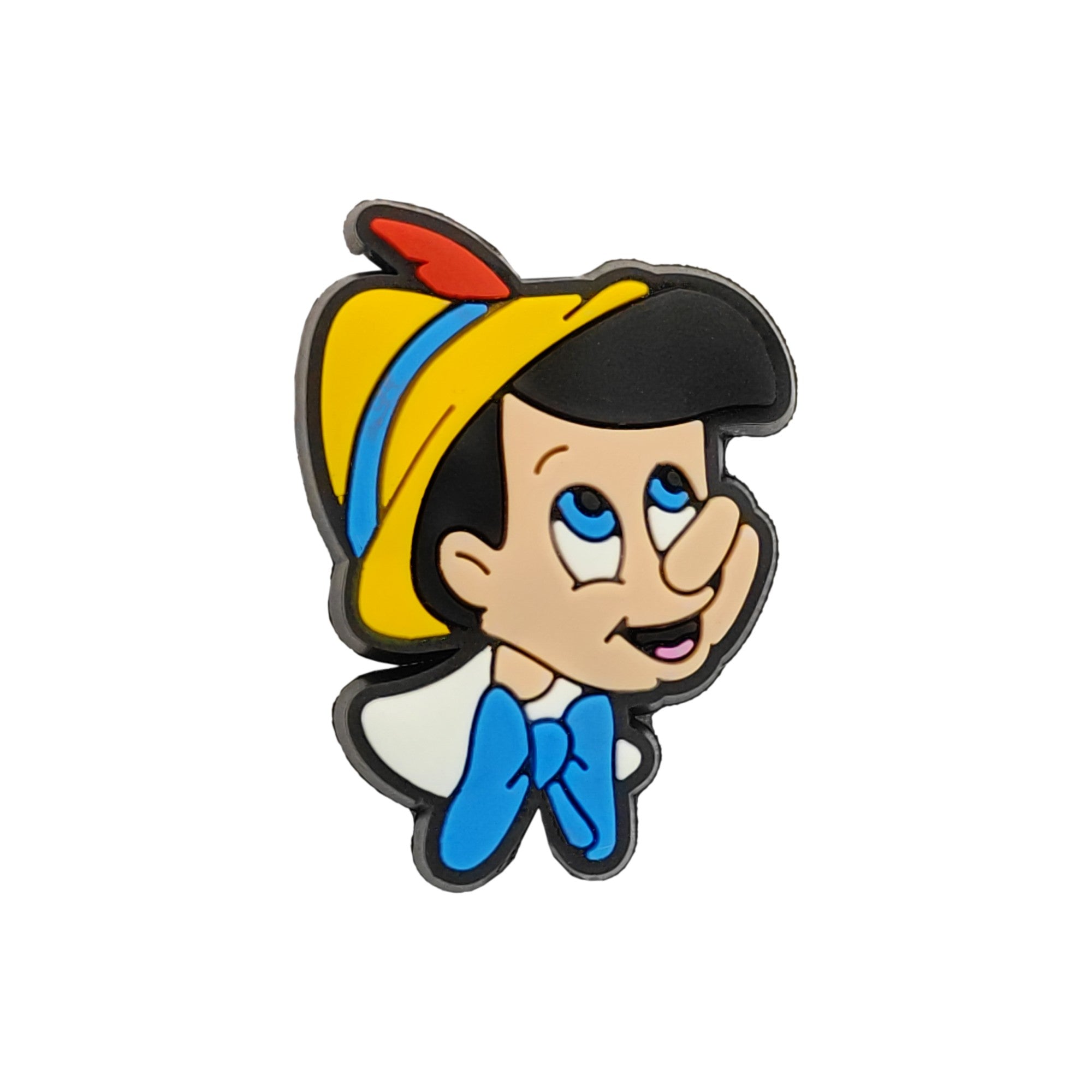 perlina separatore Pinocchio 30x58mm in silicone alimentare per personalizzare penne portachiavi collane braccialetti