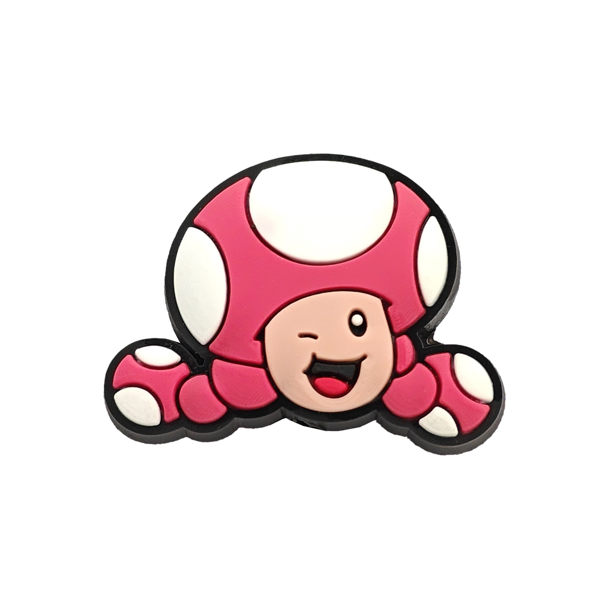 perlina separatore testa Toad 33x25mm in silicone alimentare per personalizzare penne portachiavi collane braccialetti