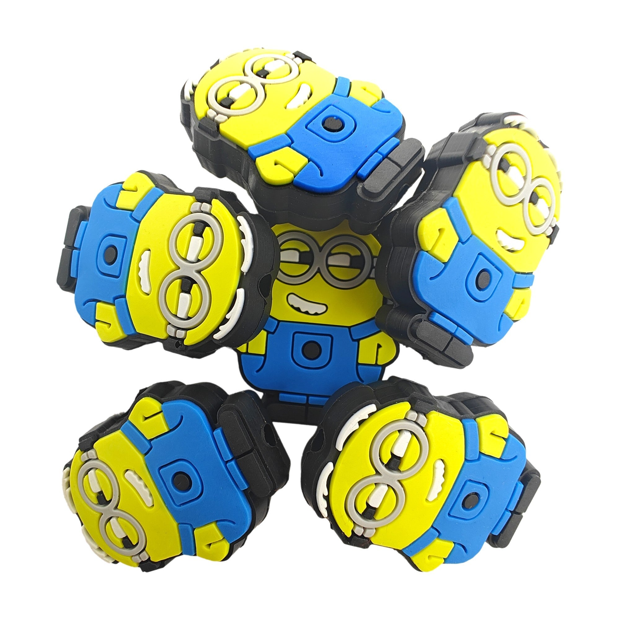 perlina separatore minion 32x25mm in silicone alimentare per personalizzare penne portachiavi collane braccialetti