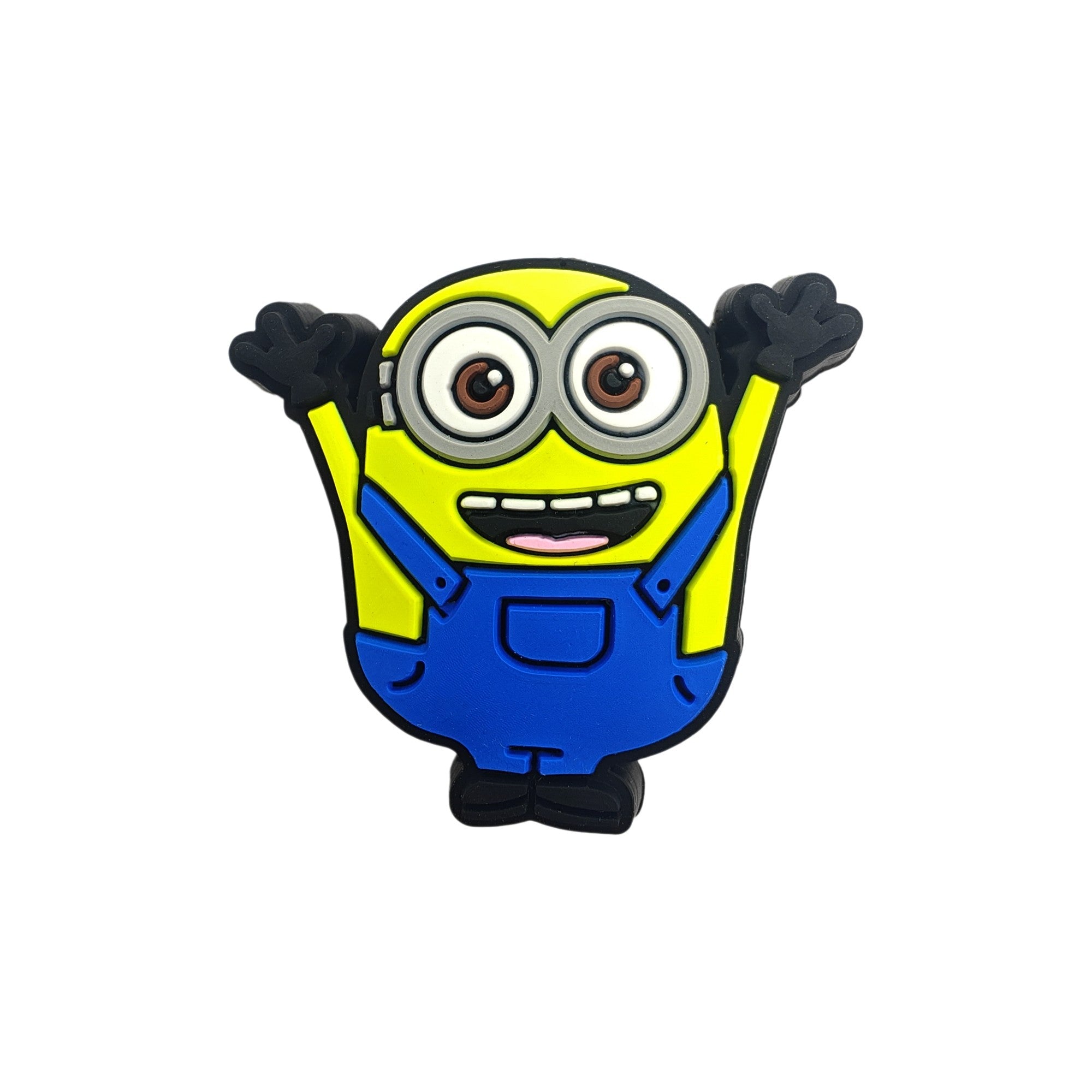 perlina separatore minion 33x30mm in silicone alimentare per personalizzare penne portachiavi collane braccialetti