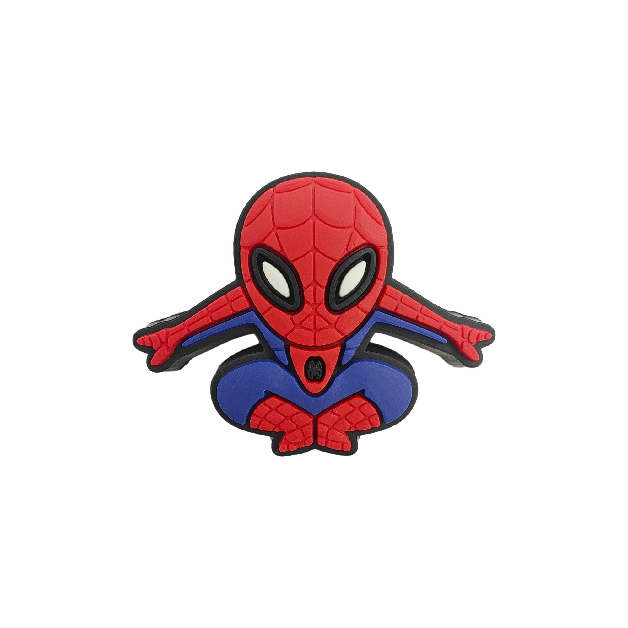 perlina separatore spiderman chibi 33x26mm in silicone alimentare per personalizzare penne portachiavi collane braccialetti