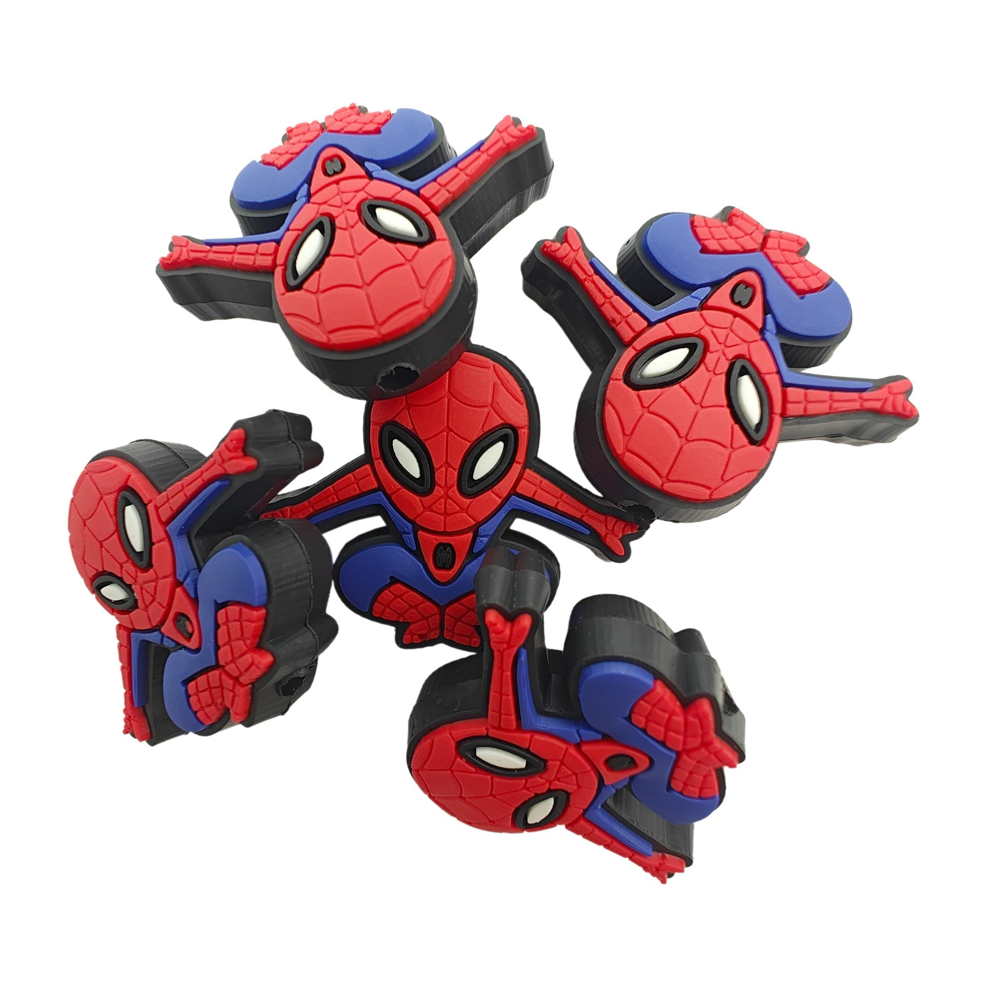 Spiderman Chibi in Silicone 33x26mm - Rosso