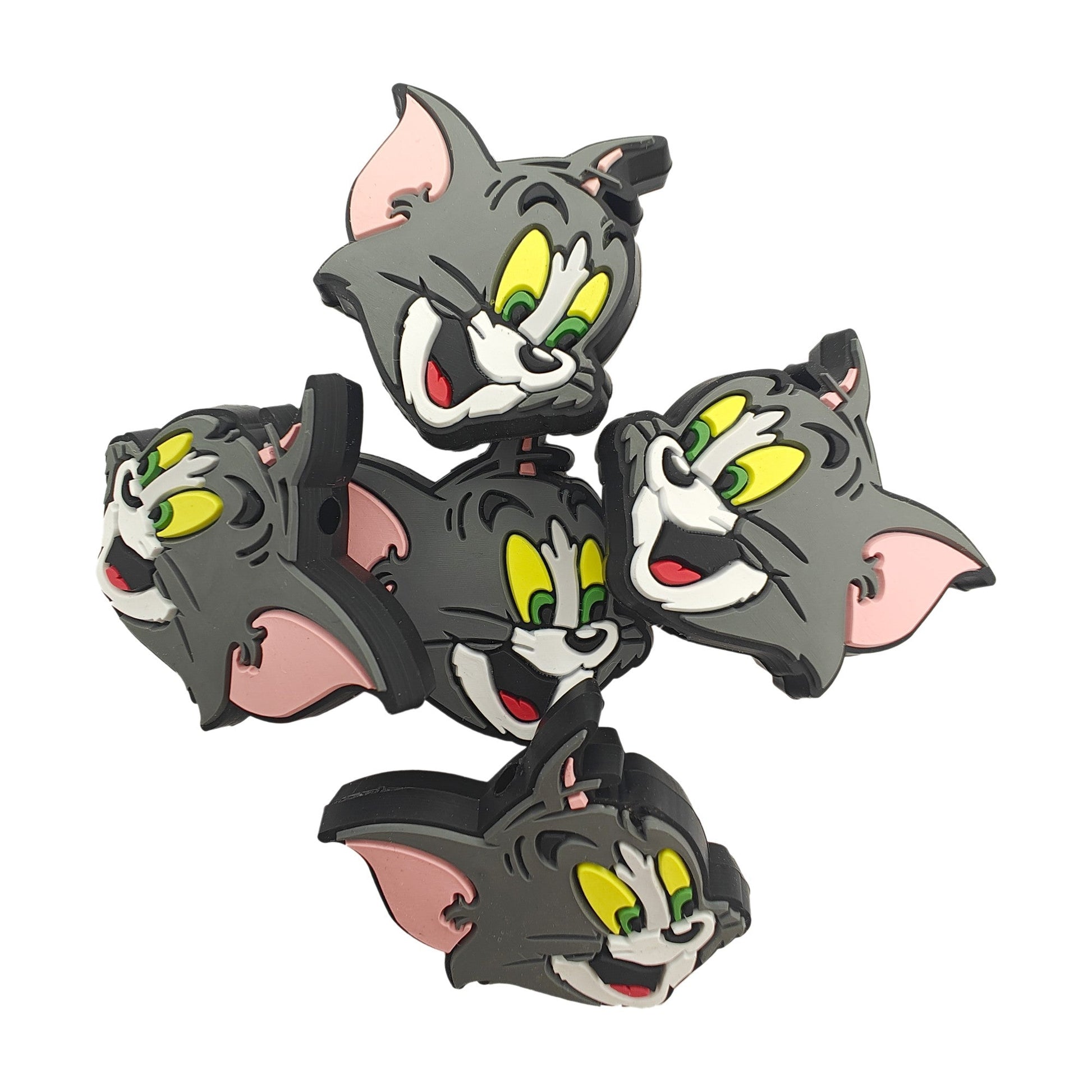 perlina separatore tom e jerry 37x34mm in silicone alimentare per personalizzare penne portachiavi collane braccialetti