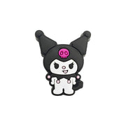 perlina separatore kuromi 30x25mm in silicone alimentare per personalizzare penne portachiavi collane braccialetti