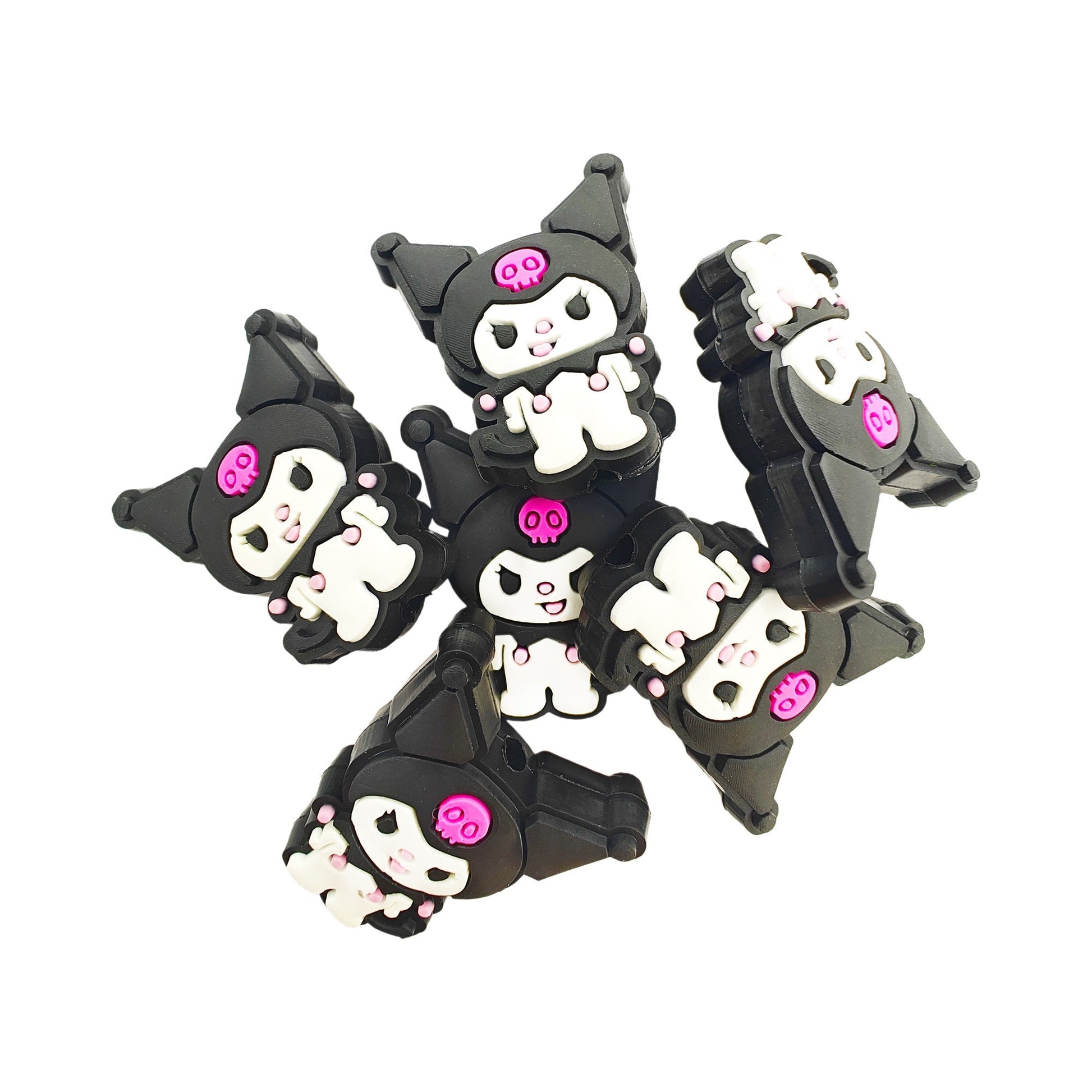 perlina separatore kuromi 30x25mm in silicone alimentare per personalizzare penne portachiavi collane braccialetti