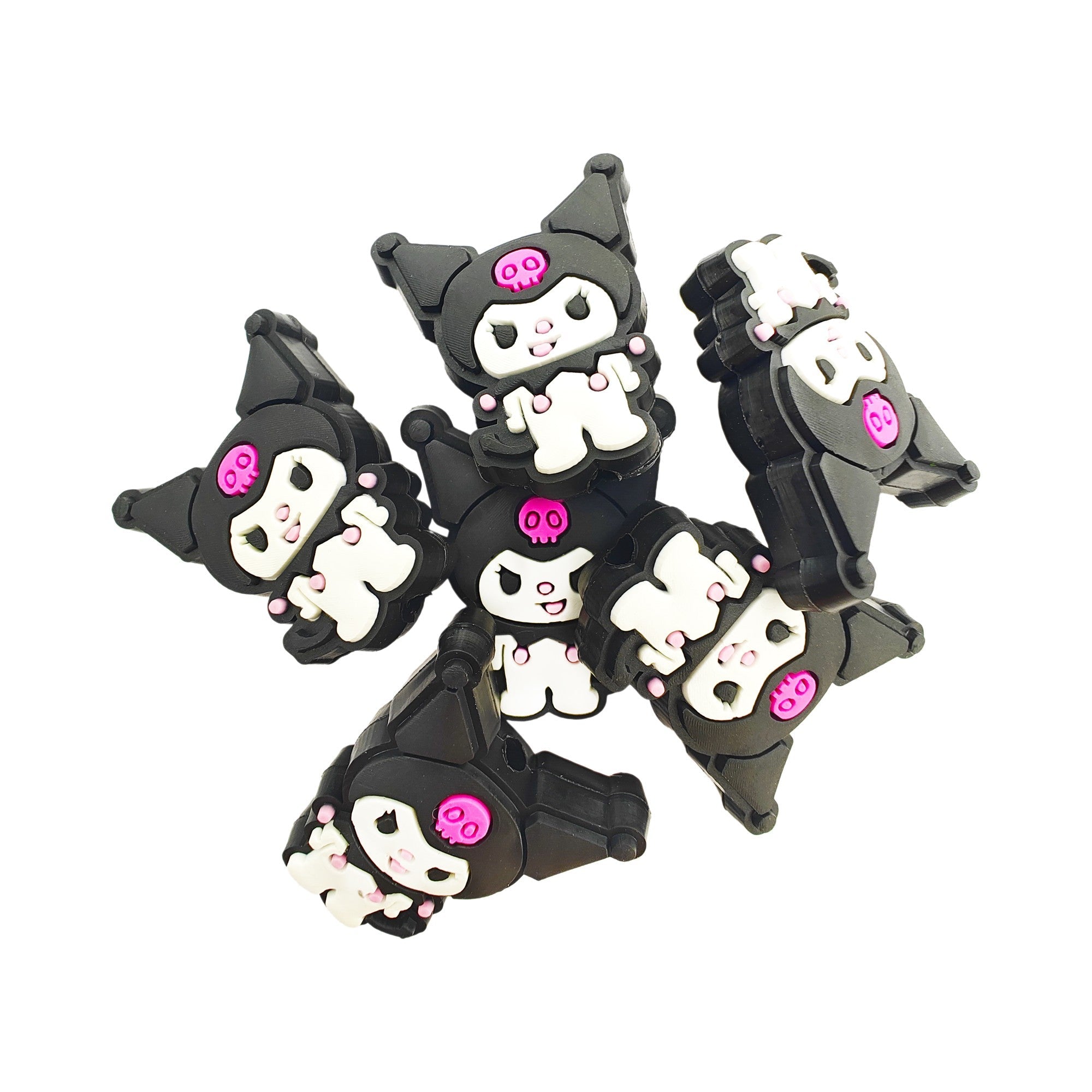 perlina separatore kuromi 30x25mm in silicone alimentare per personalizzare penne portachiavi collane braccialetti