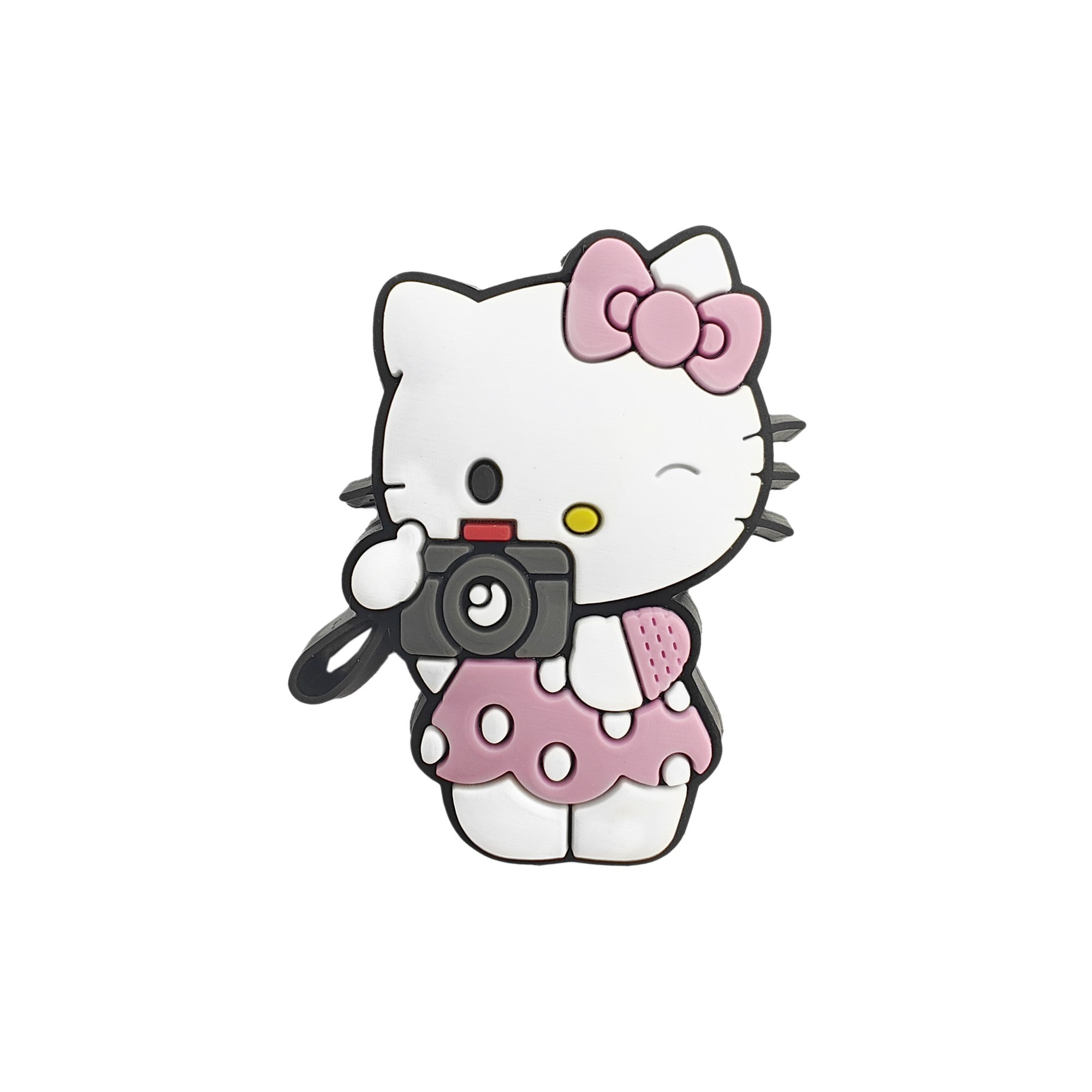 Hello Kitty Fotografa in Silicone 33x29mm - Rosa