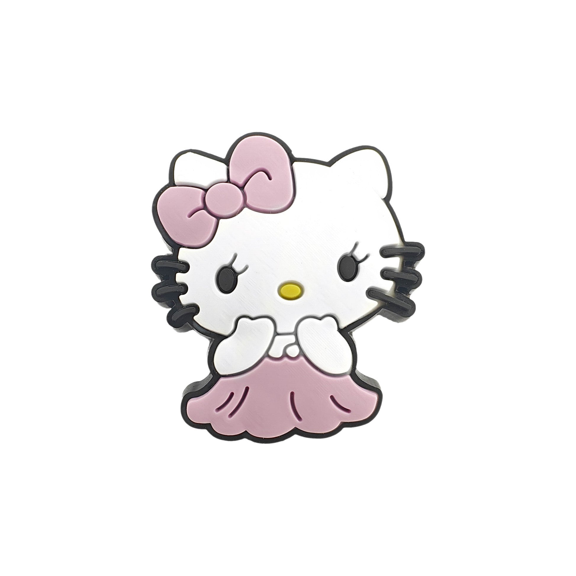 perlina separatore hello kitty gonna 32x28mm in silicone alimentare per personalizzare penne portachiavi collane braccialetti