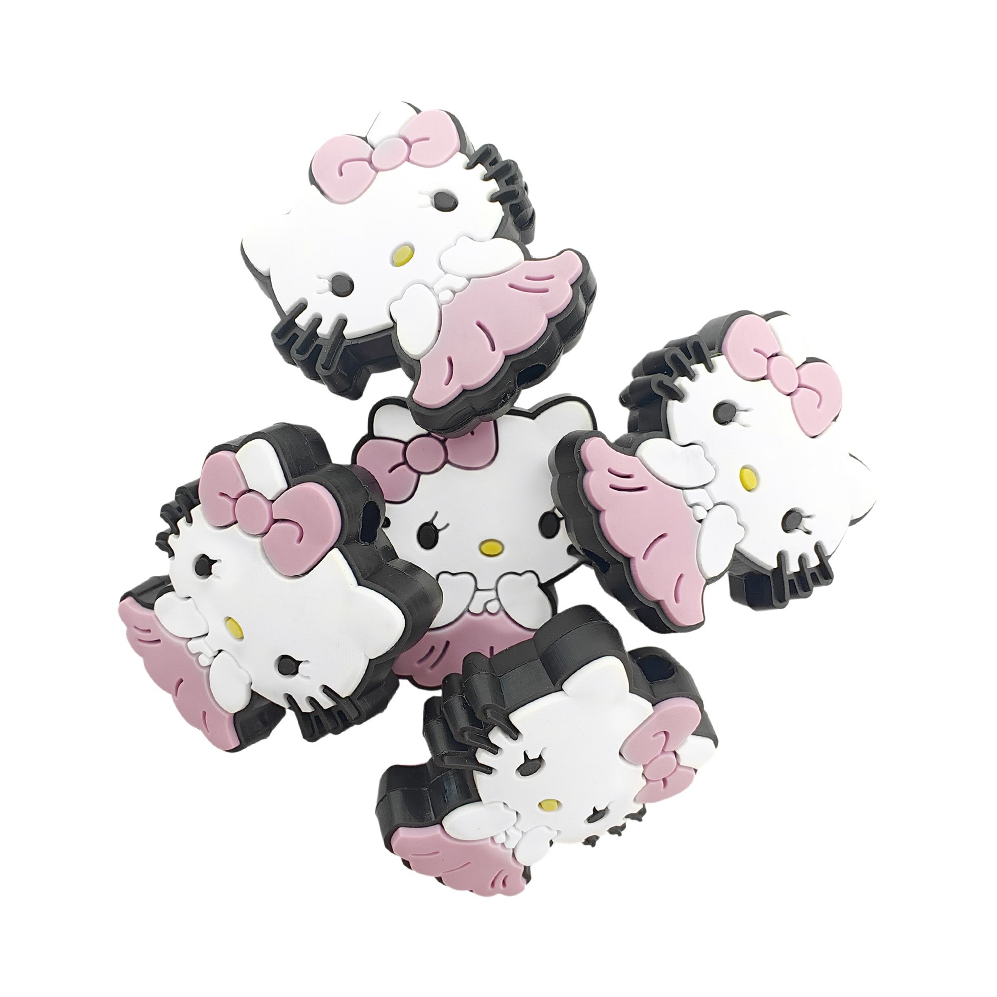 perlina separatore hello kitty gonna 32x28mm in silicone alimentare per personalizzare penne portachiavi collane braccialetti