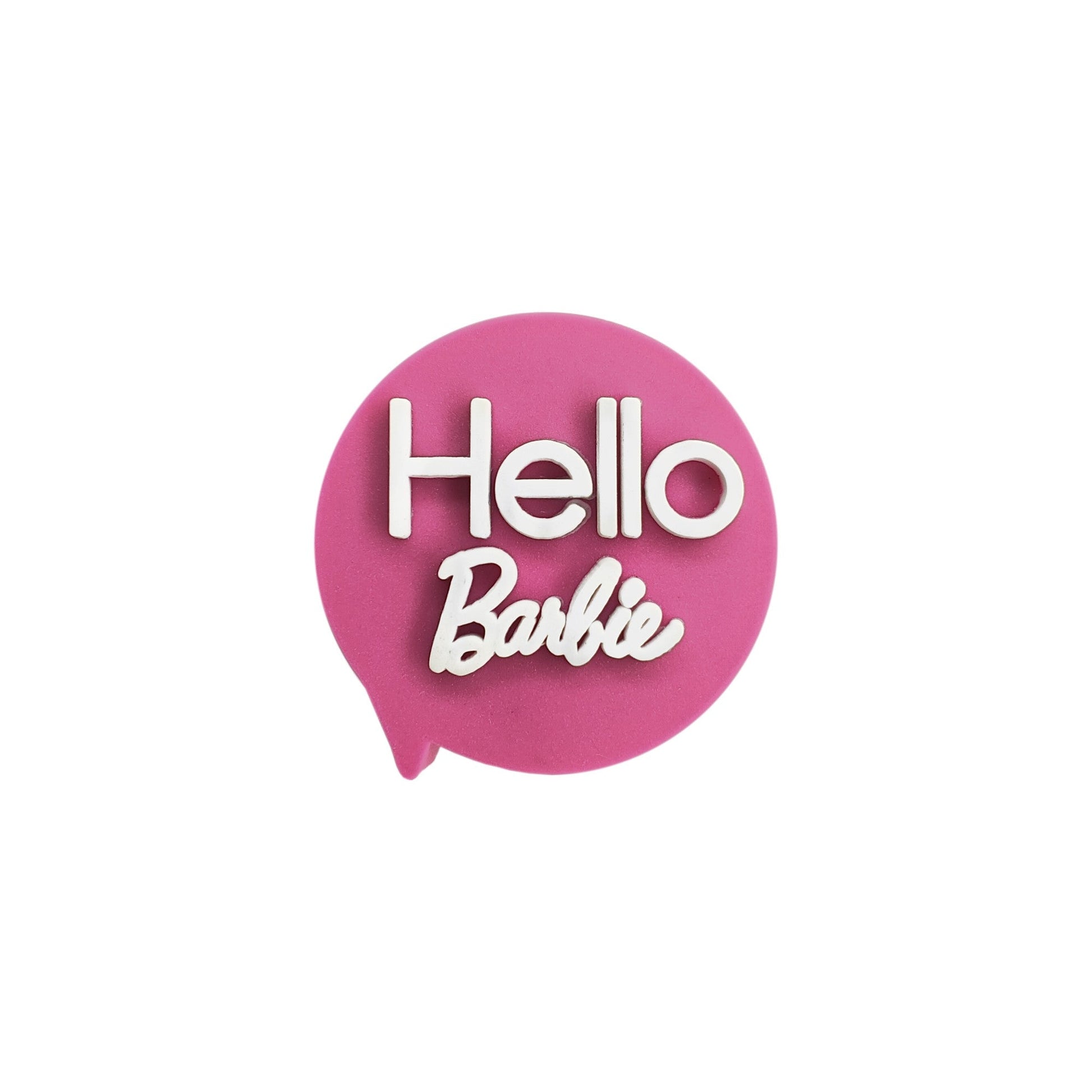perlina separatore hello barbie 24x22mm in silicone alimentare per personalizzare penne portachiavi collane braccialetti