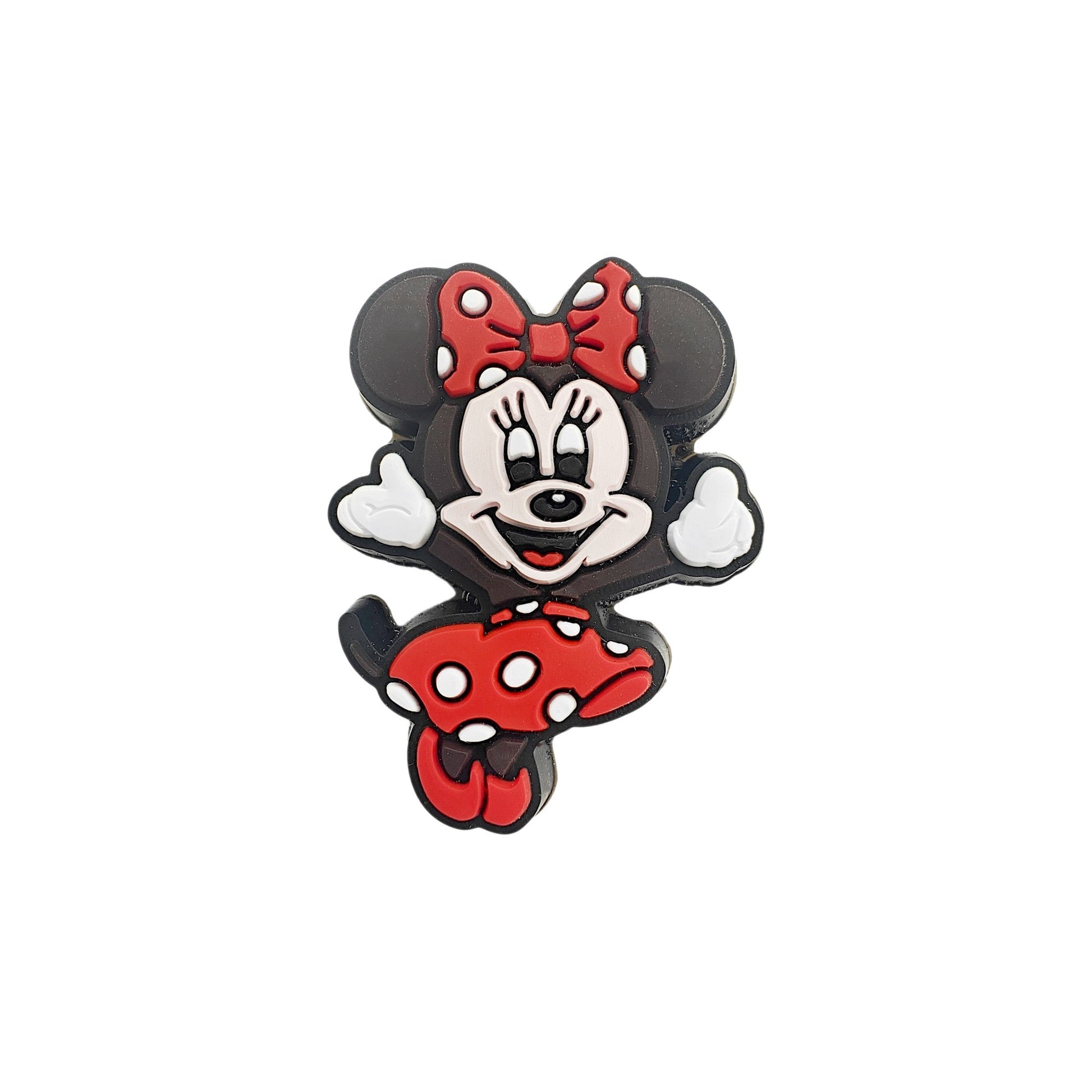 perlina separatore minnie mouse 33x25mm in silicone alimentare per personalizzare penne portachiavi collane braccialetti