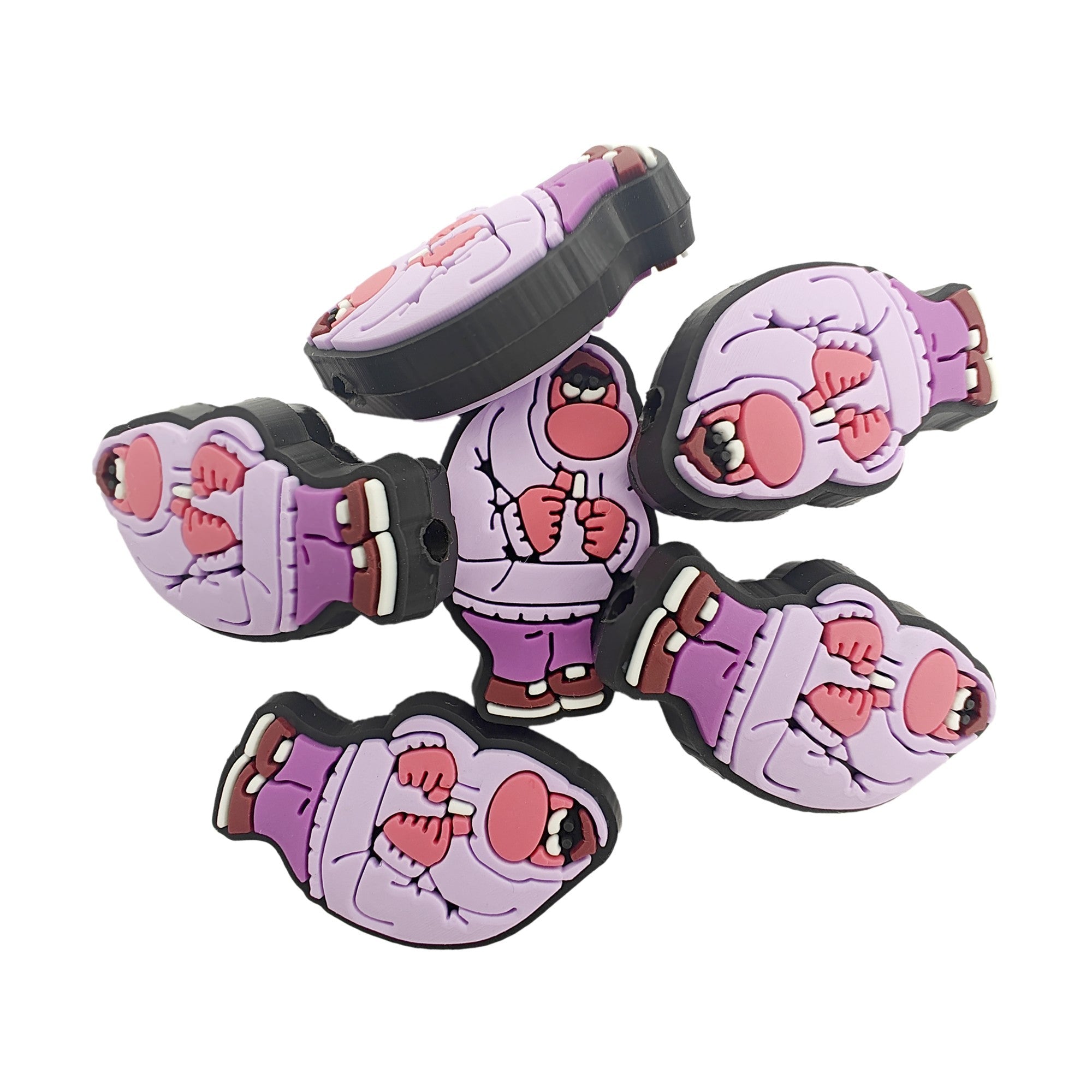 perlina separatore Timidezza 29x17mm in silicone alimentare per personalizzare penne portachiavi collane braccialetti
