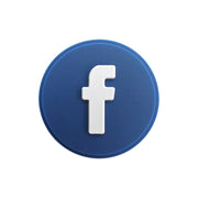 perlina separatore logo facebook 25mm in silicone alimentare per personalizzare penne portachiavi collane braccialetti