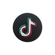 perlina separatore logo tik tok 25mm in silicone alimentare per personalizzare penne portachiavi collane braccialetti