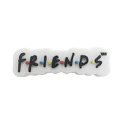 perlina separatore logo friends 36x12mm in silicone alimentare per personalizzare penne portachiavi collane braccialetti