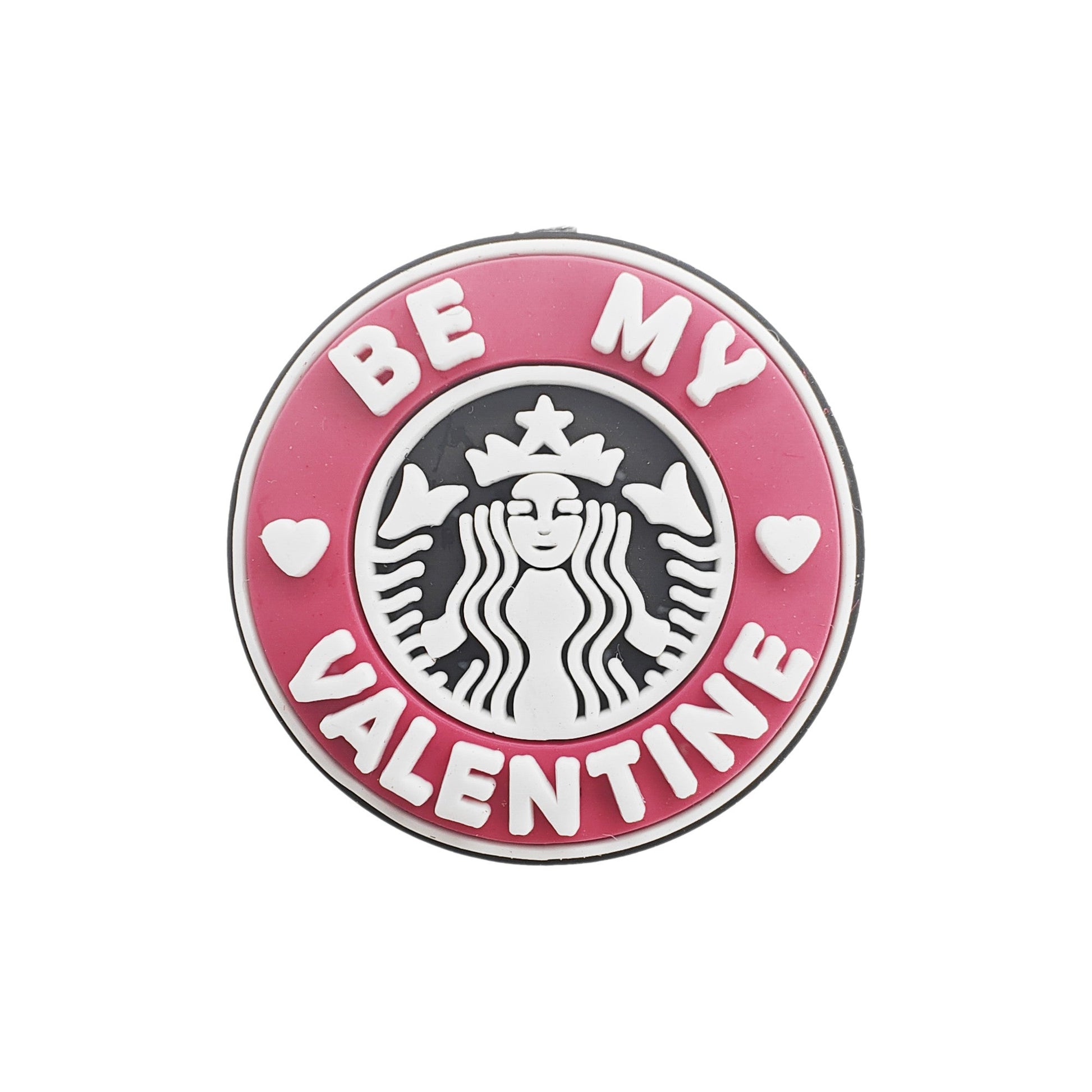 perlina separatore logo starbucks be my valentine 30mm in silicone alimentare per personalizzare penne portachiavi