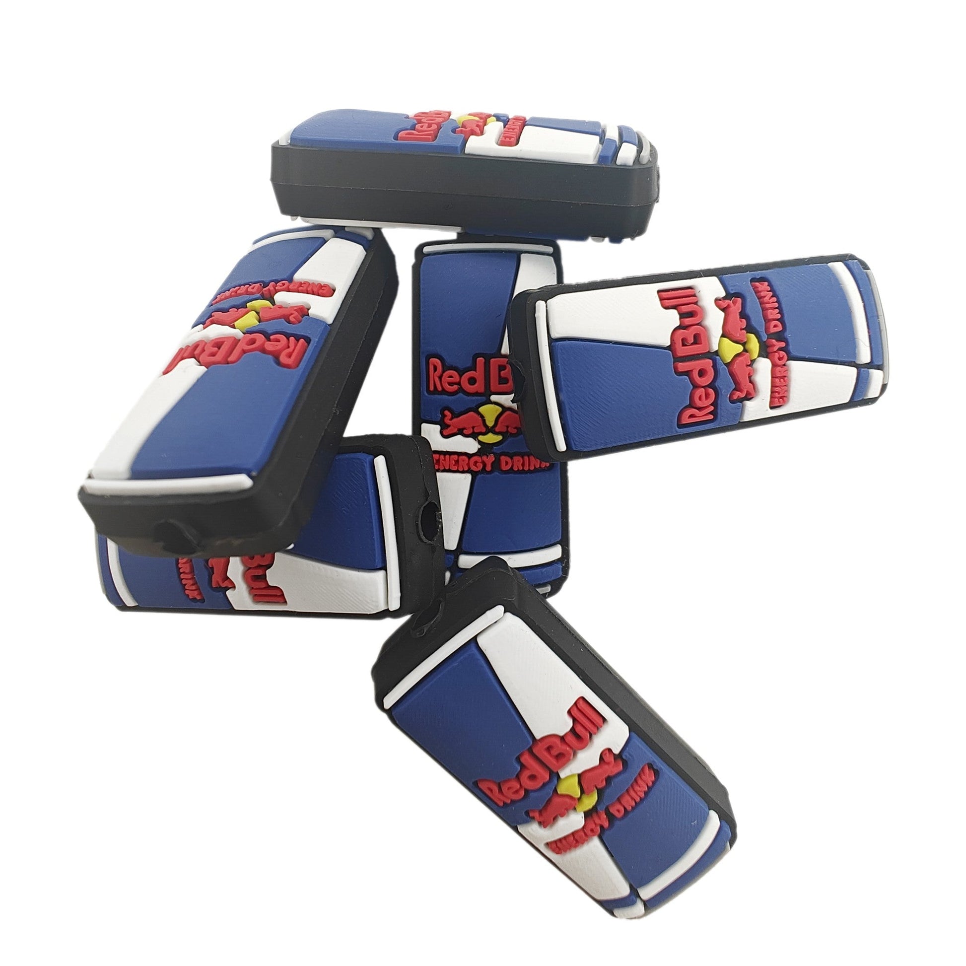 perlina separatore lattina red bull 33x14mm in silicone alimentare per personalizzare penne portachiavi collane bracciali
