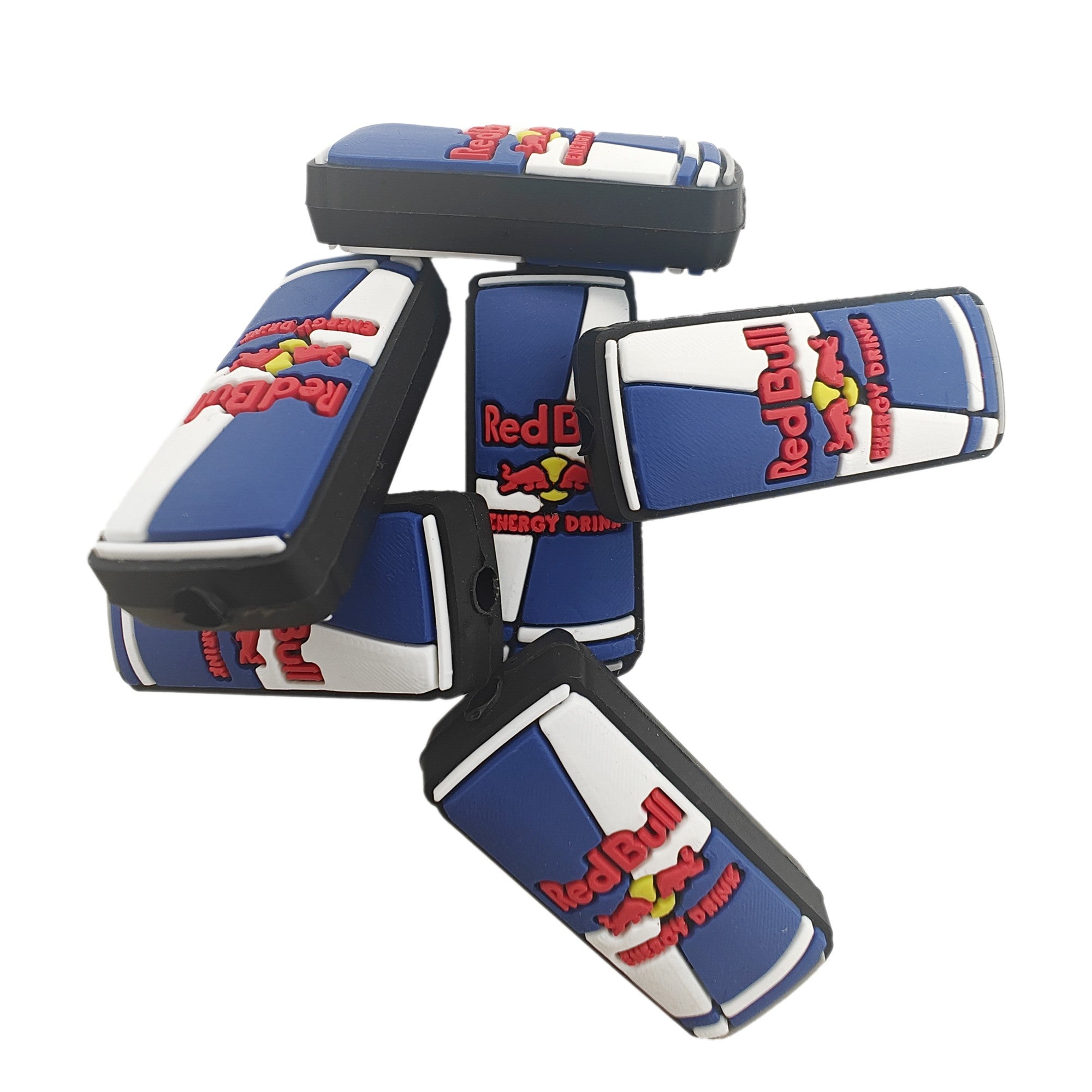 perlina separatore lattina red bull 33x14mm in silicone alimentare per personalizzare penne portachiavi collane bracciali