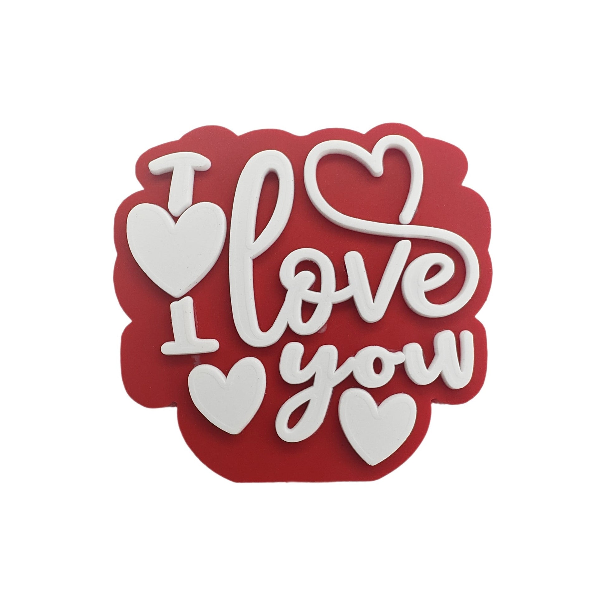 perlina separatore scritta i love you 30x28mm in silicone alimentare per personalizzare penne portachiavi collane bracciali