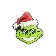 perlina separatore faccia grinch 27x26mm in silicone alimentare per personalizzare penne portachiavi collane bracciali