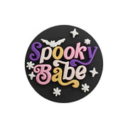 perlina separatore scritta spooky babe 27mm in silicone alimentare per personalizzare penne portachiavi collane bracciali