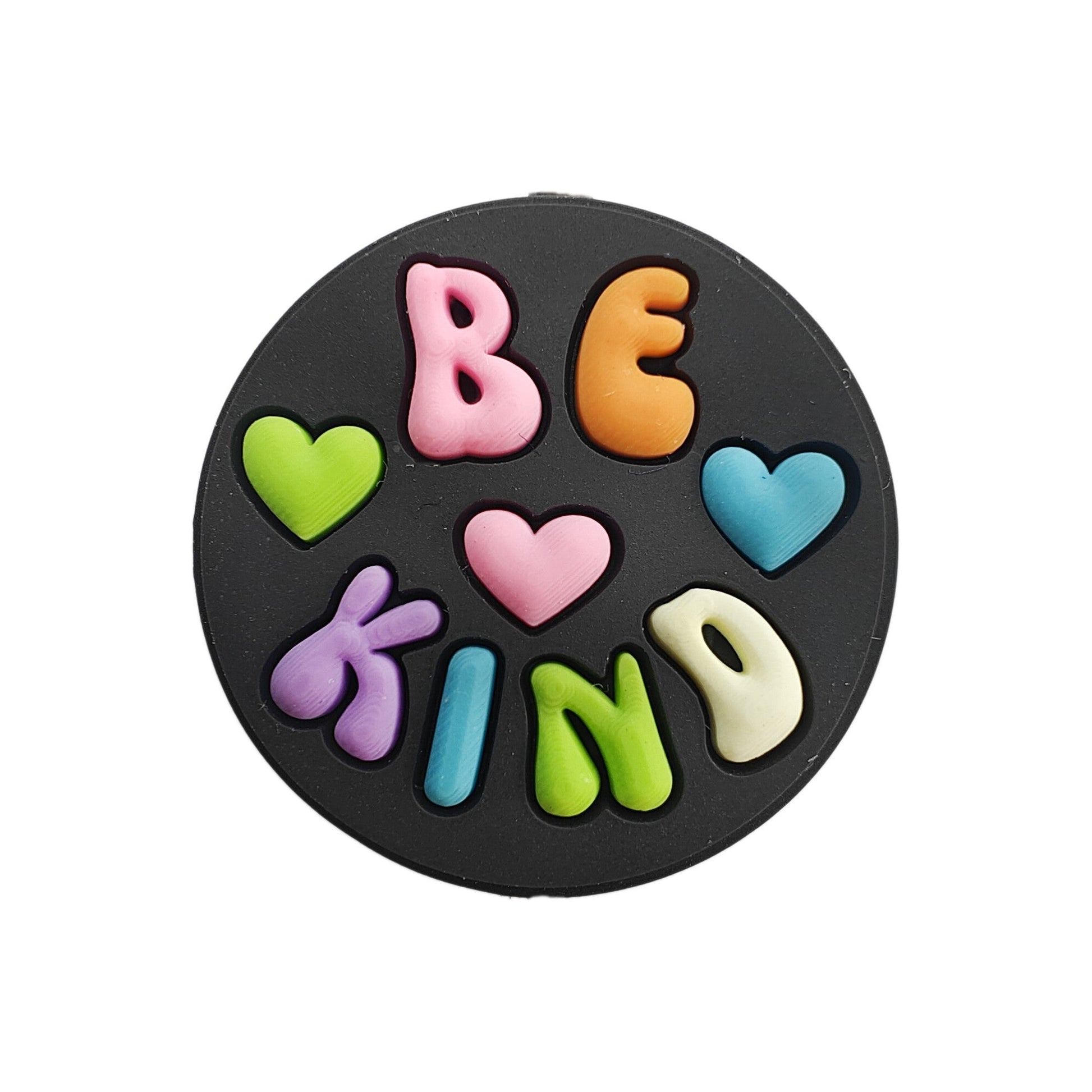 perlina separatore scritta be kind 26mm in silicone alimentare per personalizzare penne portachiavi collane bracciali