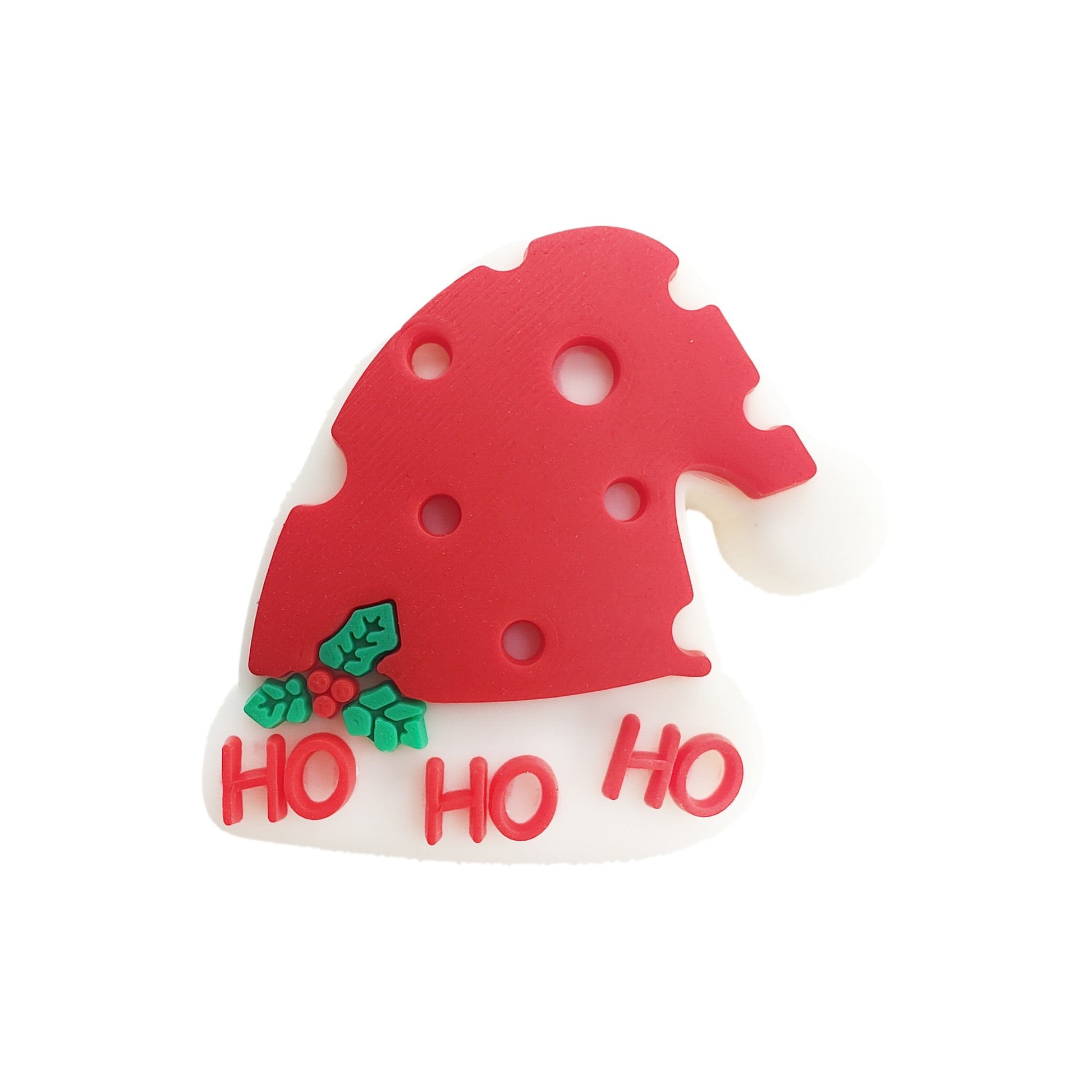 perlina separatore cappello babbo natale 28x27mm in silicone alimentare per personalizzare penne portachiavi collane bracciali