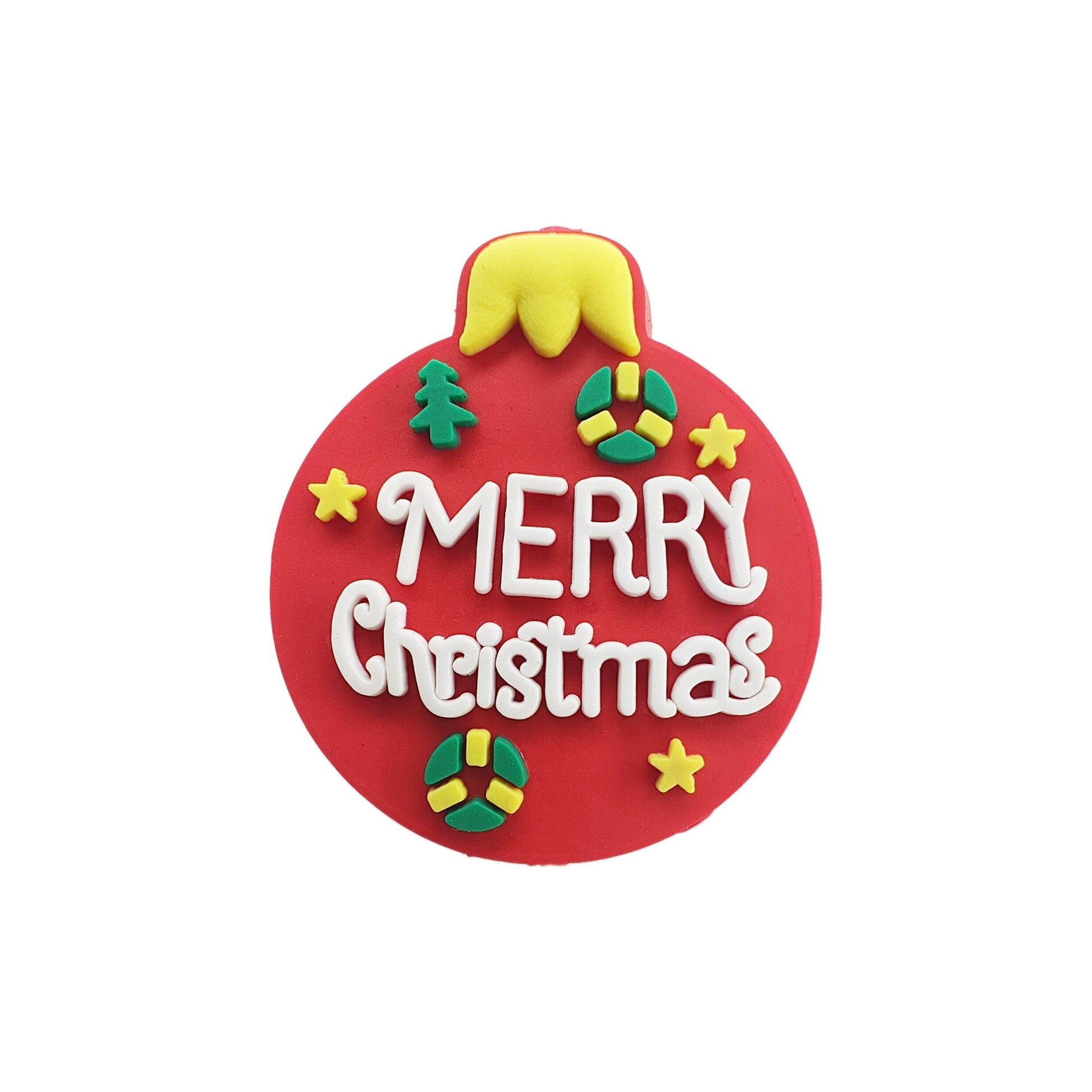 perlina separatore pallina natale 32x27mm in silicone alimentare per personalizzare penne portachiavi collane bracciali