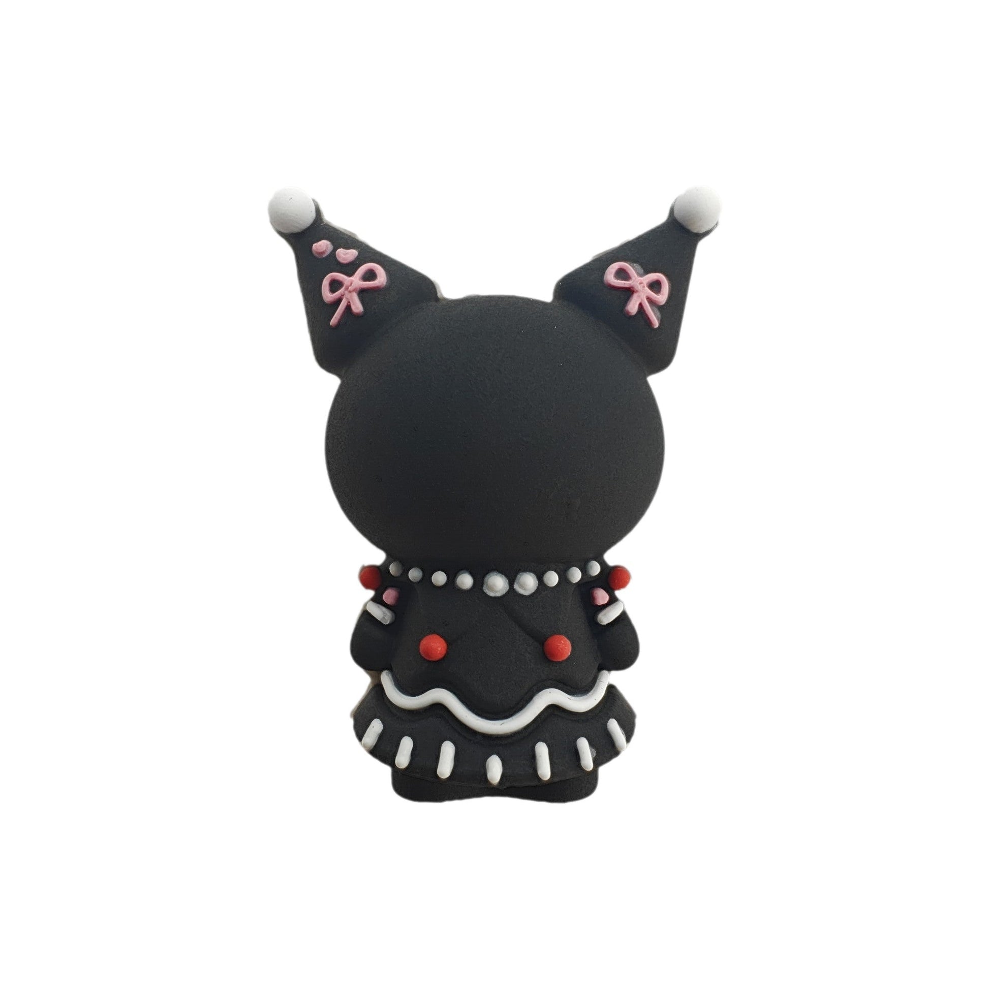 perlina separatore 3d kuromi hello kitty 32x25mm in silicone alimentare per personalizzare penne portachiavi collane