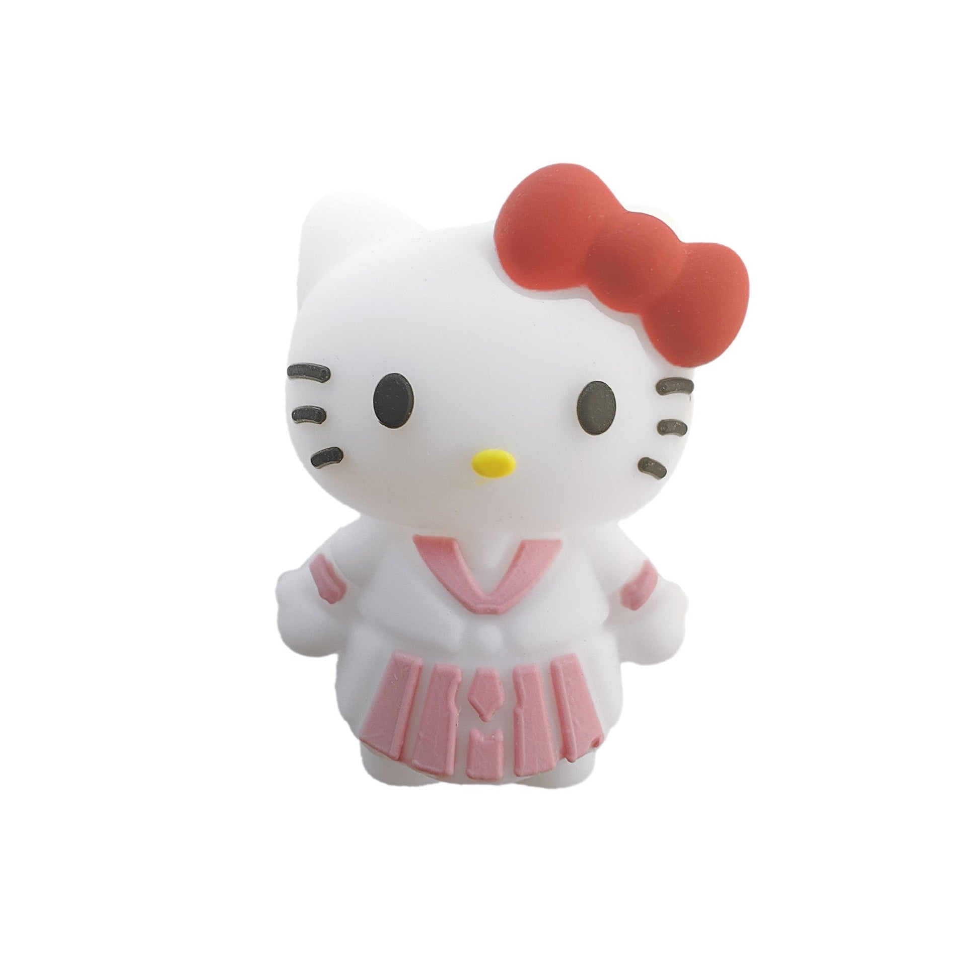 perlina separatore 3d hello kitty 28x20mm in silicone alimentare per personalizzare penne portachiavi collane