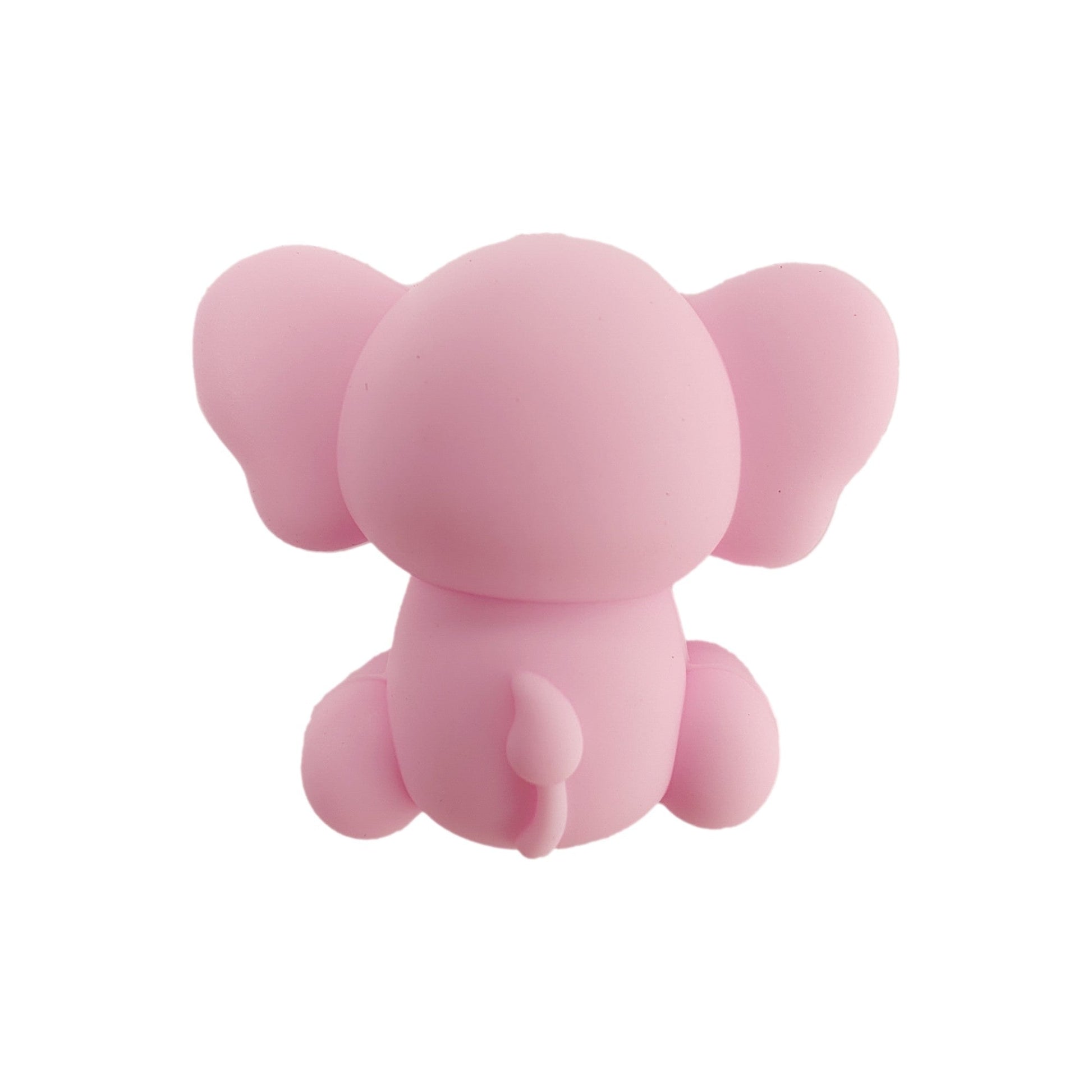 perlina separatore elefante rosa 3d 30x25mm in silicone alimentare per personalizzare penne portachiavi collane