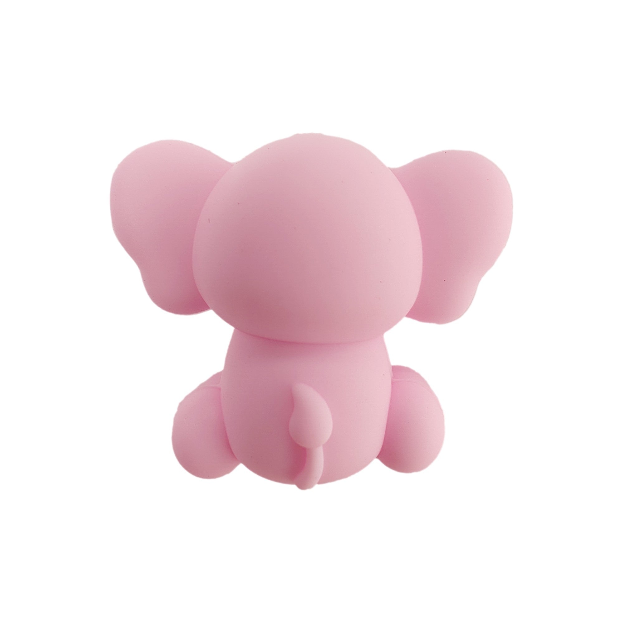 perlina separatore elefante rosa 3d 30x25mm in silicone alimentare per personalizzare penne portachiavi collane
