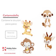 cartamodello animali della savana in pdf scaricabile formato a4